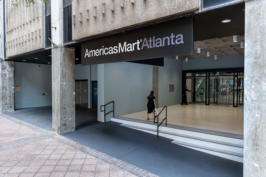 New AmericasMart Building 1 Entrance on Peachtree Street
